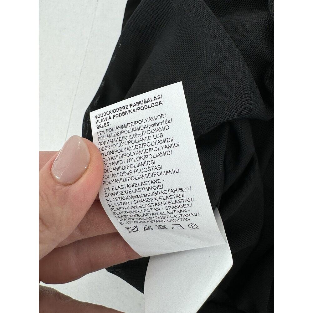 Pinko Dress Sz XS Rouched Party Grunge Holes Black Sexy Cocktail Whimsigoth Emo - Picture 13 of 16